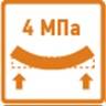 прочность при изгибе - 4 МПА